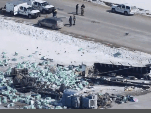 कनाडा में 2018 में हुए सड़क हादसे की तस्वीर। फाइल फोटो