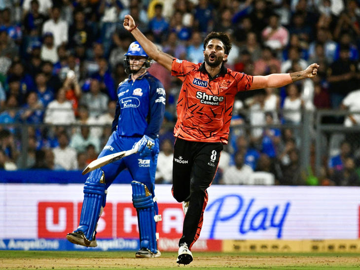 નીતિશે પોતાના પહેલા જ બોલ પર વિલ જેક્સને પેવેલિયન ભેગો કર્યો.