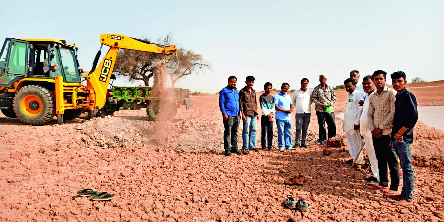 Rasla A water conservation initiative in Rasla village, villagers volunteered ...