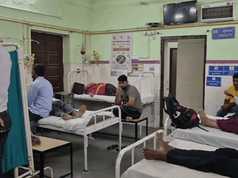 बीडीके हॉस्पिटल का हीट स्ट्रोक वार्ड। जहां अभी कुछ मरीजों का इलाज चल रहा है।