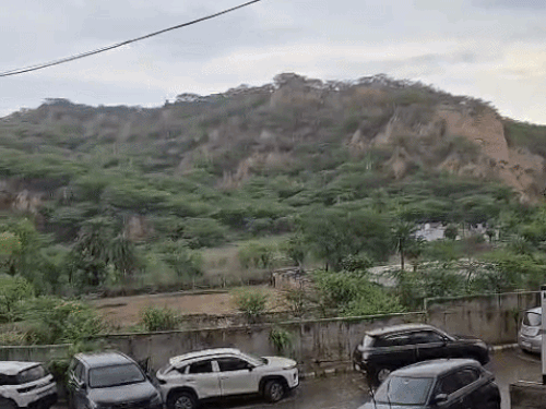 पंचकूला में मंगलवार सुबह बूंदाबांदी हुई। - Dainik Bhaskar