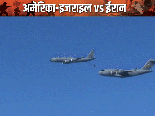 अमेरिकी KC-135 स्ट्रैटोटैंकर विमान की फाइल फुटेज। - Dainik Bhaskar