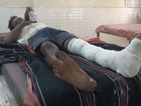 कन्हैयालाल राठिया भालुओं के हमले में  गंभीर रूप से घायल - Dainik Bhaskar