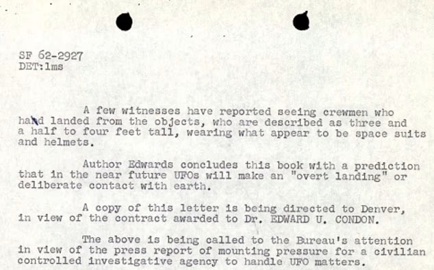 US Declares First UFO Files