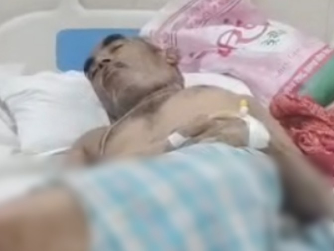 बिजली मिस्त्री अस्पताल में भर्ती।