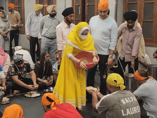 Preity Zinta served in the langar hall of the Golden Temple.