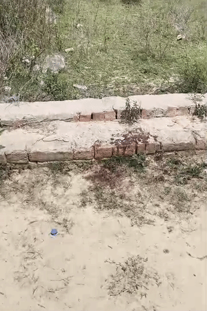 जिस प्लॉट पर हत्या की गई, वहां की ईंटों पर खून की छींटें पड़ी थीं।