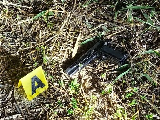 सीन 2- आरोपी साइको किलर ने अफसर से यही पिस्टल छीनी थी। एनकाउंटर के बाद पुलिस को घास में पड़ी हुई मिली।