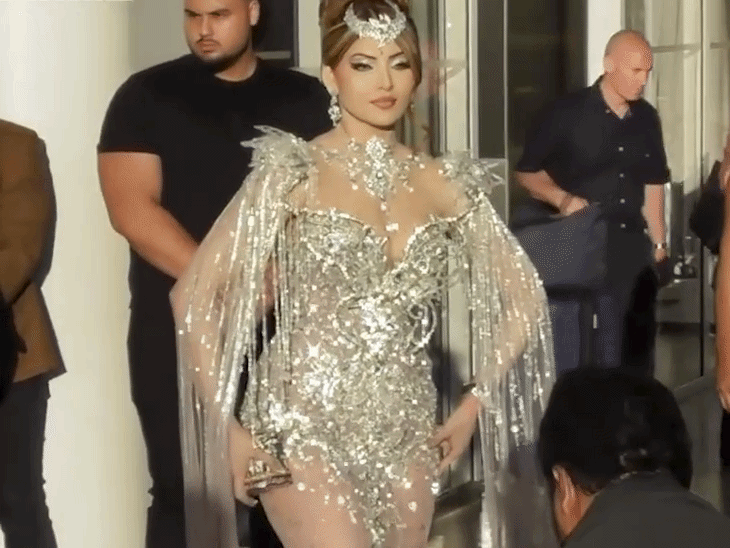 Urvashi Rautela wore a dress by Vietnam's Jolly Poly designer.