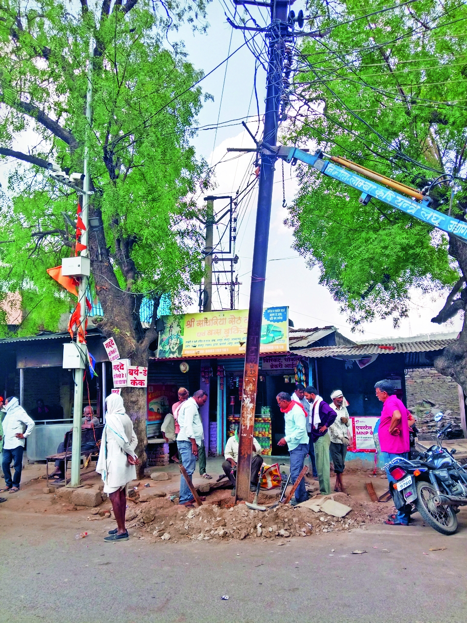 Electric pole poses threat, anger among people