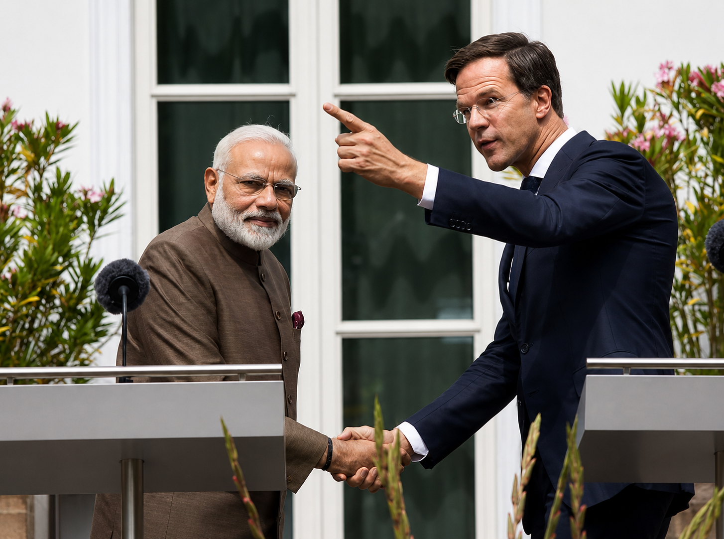पीएम मोदी 2017 में नीदरलैंड दौरे पर पहुंचे थे। तब उन्होंने तत्कालीन डच प्रधानमंत्री मार्क रुट से ट्रेड, जल प्रबंधन, टेक्नोलॉजी और आतंकवाद विरोधी सहयोग पर चर्चा की थी।