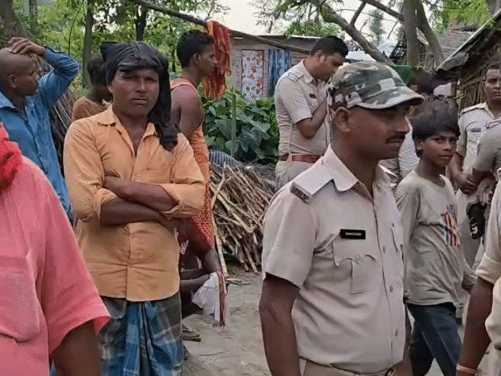 घटना के बाद मौके पर मौजूद पुलिस।