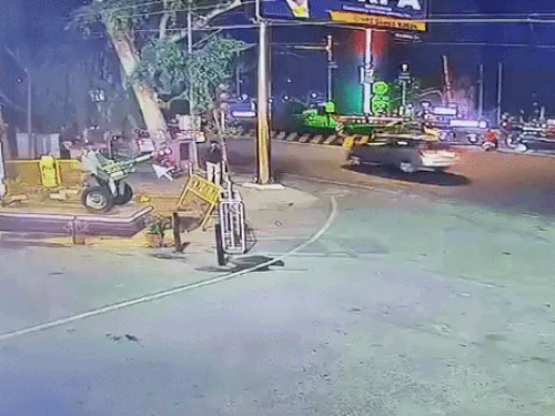 हादसे की सीसीटीवी फुटेज।