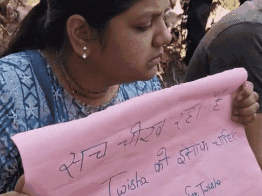 The family also protested in the Twisha case.