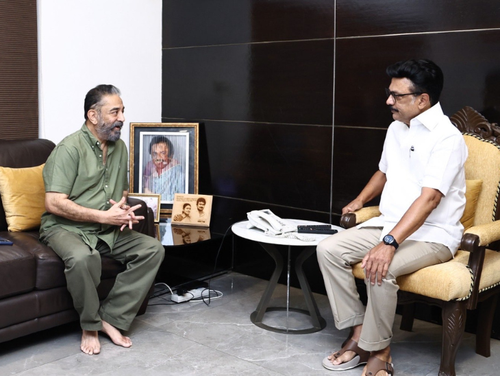 विदेश से लौटने के बाद हासन ने चित्तरंजन सलाई स्थित आवास पर एमके स्टालिन से मुलाकात की।