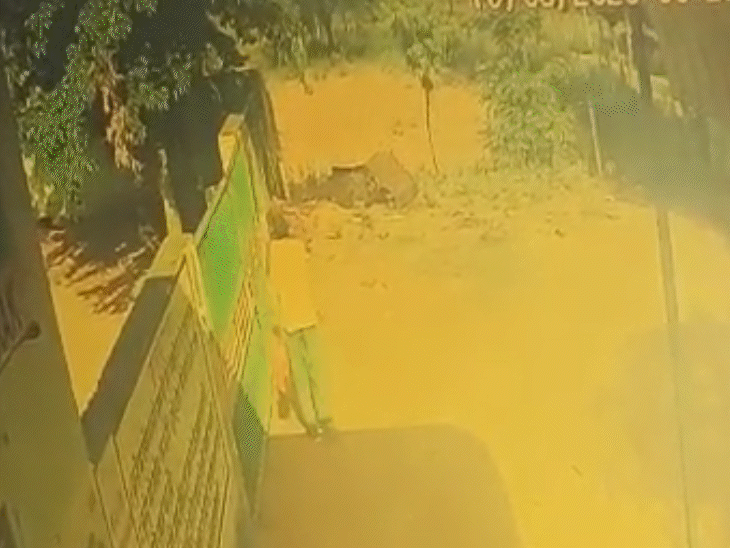बाबूलाल यादव मंगलवार सुबह करीब 9 गोदाम के बाहर नजर आया था।