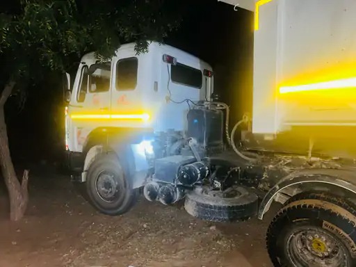 The trailer used in the incident.