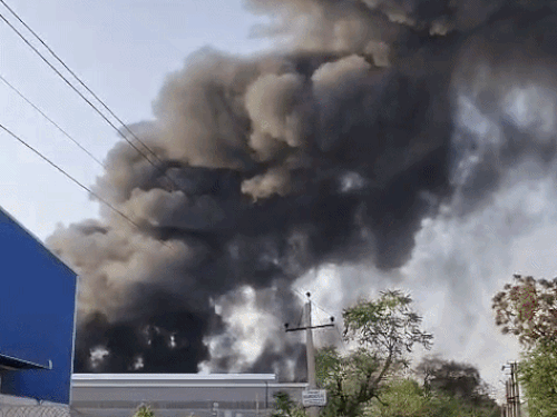 Electric Scooter Showroom Catches Fire Due to Battery Blast in Rewari
