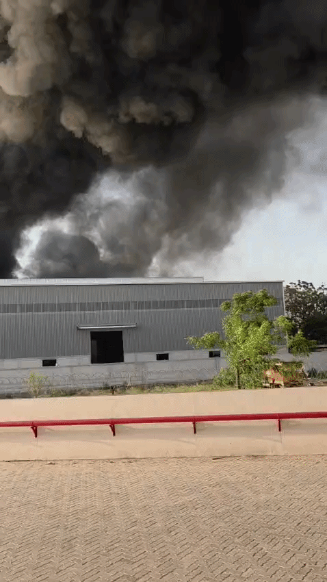 Electric Scooter Showroom Catches Fire Due to Battery Blast in Rewari
