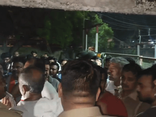 Angry people continued to protest outside the power house until late at night.
