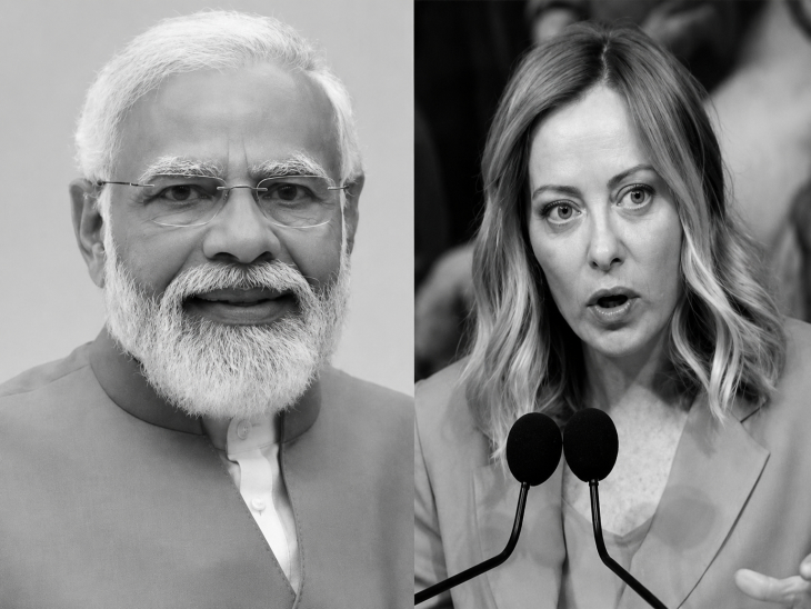 Narendra Modi Prime Minister of India, Georgia Meloni Prime Minister of Italy - Dainik Bhaskar