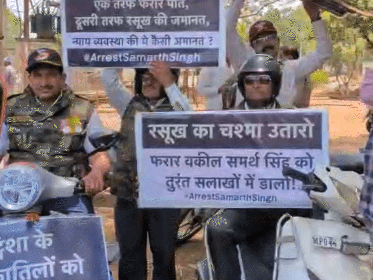 ट्विशा को न्याय दिलाने के लिए बुधवार को पूर्व सैनिकों ने बाइक रैली निकाली।