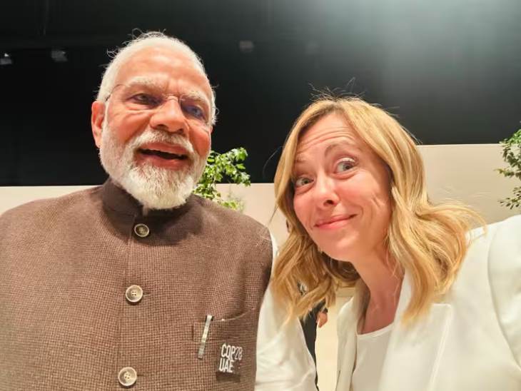 पीएम मोदी के दौरे और इटली की प्रधानमंत्री मैलोनी की मुलाकात की तस्वीरें सोशल मीडिया में वायरल है।
