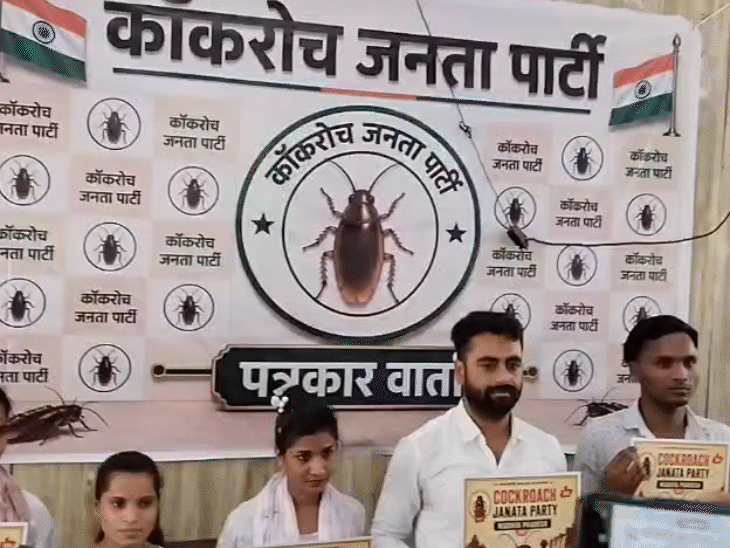 22 मई को मध्य प्रदेश की राजधानी भोपाल में कुछ युवाओं ने कॉकरोच जनता पार्टी की तरफ से प्रेस कॉन्फ्रेंस की।