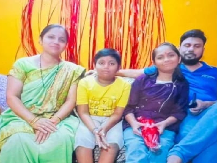 गोविंद साहू (45), चंचल साहू (40) और बेटी दृष्टि साहू (13), बेटे यशांत साहू (11) की फाइल फोटो।