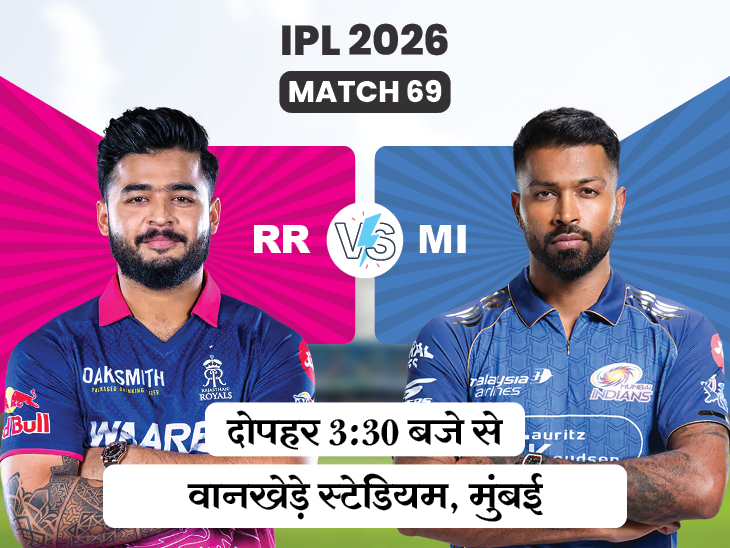 इस IPL सीजन का आखिरी डबल-हेडर आज:  मुंबई-राजस्थान में पहला मैच; रॉयल्स के पास प्लेऑफ पहुंचने का आखिरी मौका