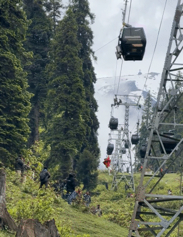 Kashmir Gulmarg Ropeway Rescue Operation Video; Gondola Cable Car | Army  Police