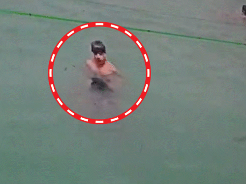 Scene 1- A young man pushed Sohil's head down in the water.