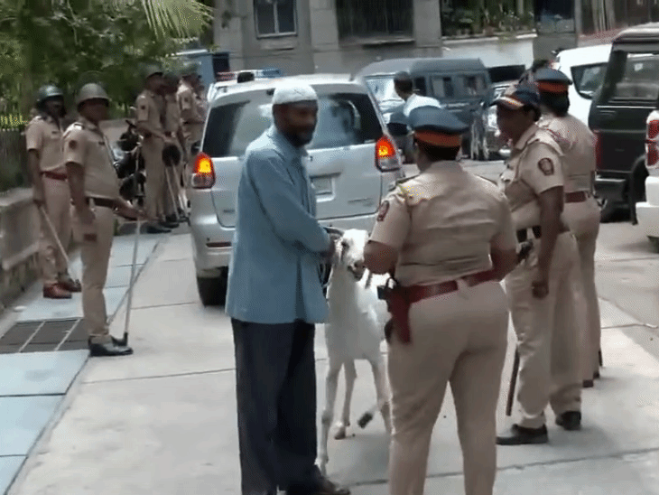 मुंबई की एक और सोसायटी में बकरों को लेकर विवाद:  घाटकोपर इलाके की सोसायटी से बकरे निकालने पहुंची पुलिस, इलाके में तनाव