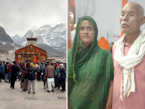 अखिलेश तिवारी (60) और उनकी पत्नी सत्यवती तिवारी (60) की फाइल फोटो। - Dainik Bhaskar