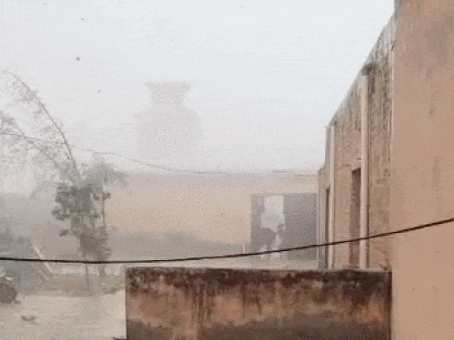 फतेहाबाद के जांडवाला बांगर में बारिश के साथ तेज ओलावृष्टि हुई।