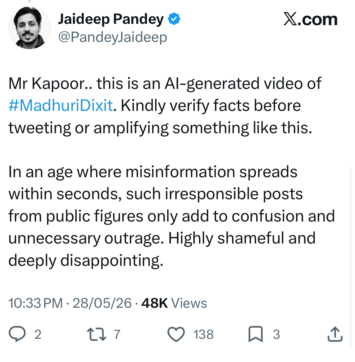 Post by Jaideep Pandey.