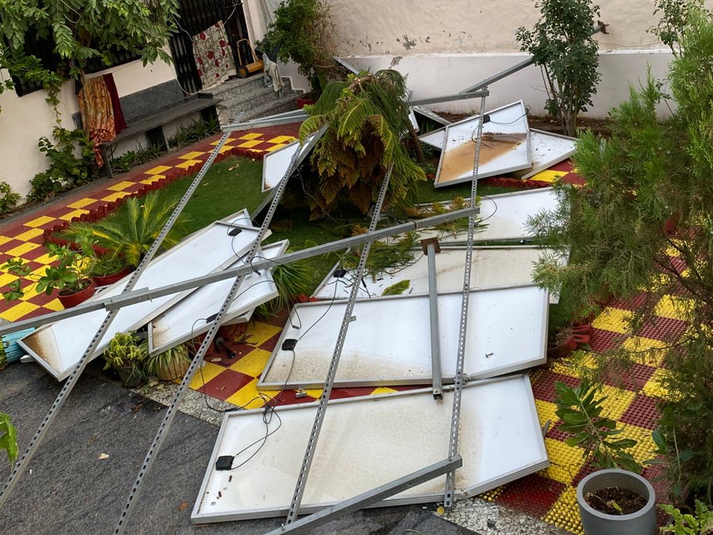 Gangapur Storm Damage | Trees Fell, Solar Panels Uprooted