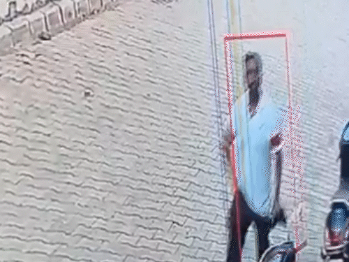 घर के पास लगे सीसीटीवी कैमरे में कैद हुए संदिग्ध आरोपी महिला और पुरुष।