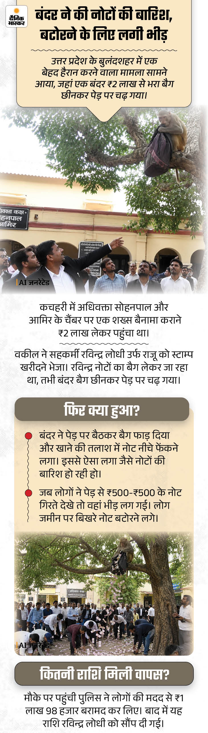 खबर हटके-कोर्ट ने पुरुषों को गंजा कहना सेक्शुअल हैरेसमेंट माना: बंदर ने बरसाए ₹500-₹500 के नोट; ₹50 हजार का सुअर ₹4.75 करोड़ में बिका khabar hatke 31may2 1780236187