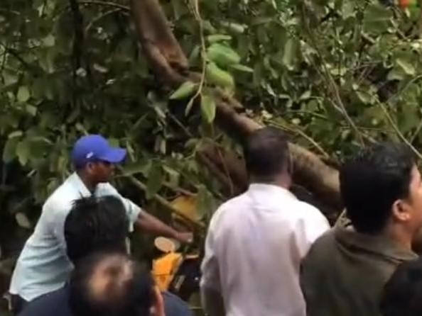 रेस्क्यू करते हुए दिखे लोग