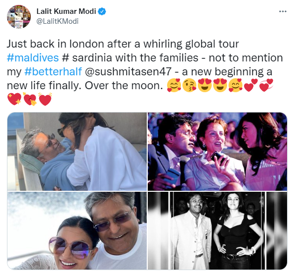 In 2022, Lalit Modi called Sushmita Sen his better half on social media.