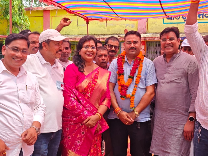बालोद में विधायक संगीता सिन्हा के क्षेत्र में कांग्रेस प्रत्याशी यानेश साहू ने अध्यक्ष पद जीता।