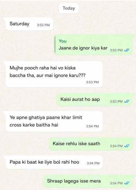 Twisha's chat with mother.