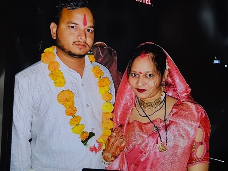 जाहन्वी उर्फ ​​ज्योति अपने पति मनोज कुशवाह के साथ। (फाइल फोटो)