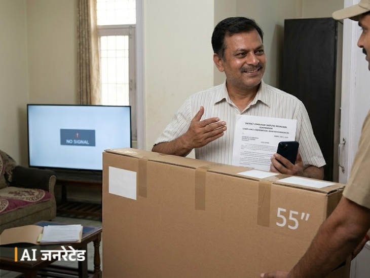 ऑनलाइन मंगवाया गया टीवी।