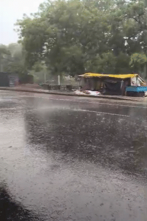 लखनऊ में तूफान के बाद तेज बारिश शुरू हो गई। कई इलाकों में करीब आधे घंटे तक तेज बारिश हुई।