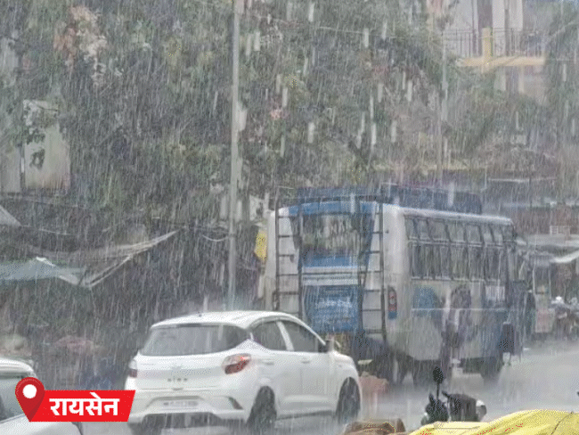 मंगलवार को सागर, रायसेन और श्योपुर में तेज बारिश हुई।