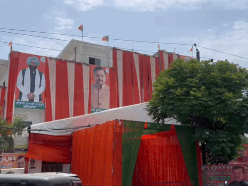 लुधियाना में भाजपा जिला कार्यालय, जिसका नितिन नबीन उद्घाटन करेंगे।