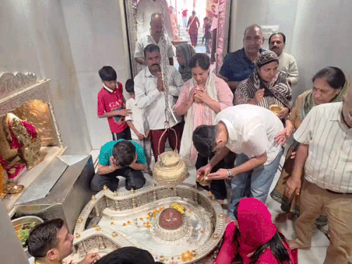 नाग के जाने के बाद काफी संख्या में श्रद्धालु मंदिर पहुंचे और पूजा की।