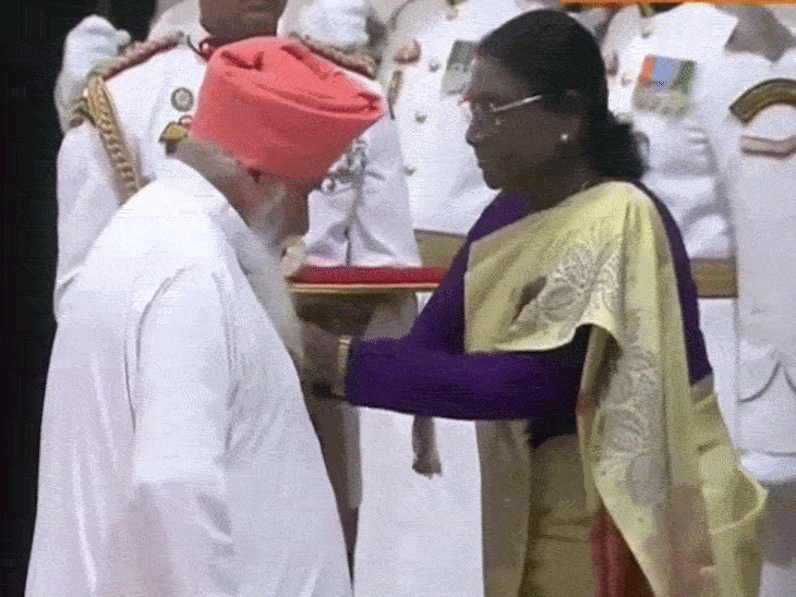 संत निरंजन दास को पद्मश्री को भी मिला पद्मश्री सम्मान।